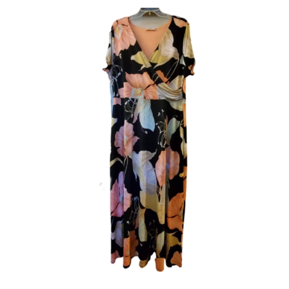Gilli Multicolored floral Maxi Dress Plus Size 1x